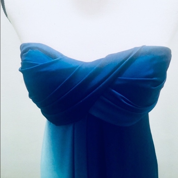 Xscape Blue Y2K Ombré Bubble Cocktail Dress Size 4 - Picture 5 of 12